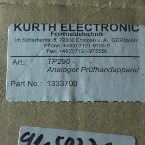 neuwertiges Prüftelefon Kurth Electronic TP290 analoger Prüfhandapparat ovp
