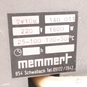 gebrauchter Wärmeschrank, 300°C,  Memmert TV 10 u (Sterilisator)