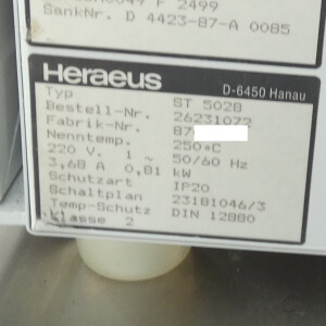 gebrauchter Wärmeschrank bis 250°C Heraeus ST5028 Heißluft-Sterilisator