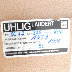 gebrauchter Tiegelofen Uhlig U17 bis 1000°C - tiptop
