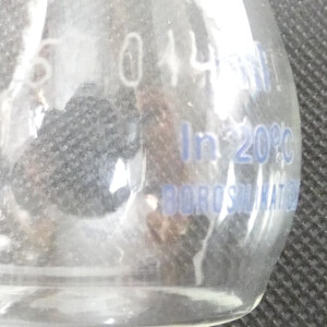 gebrauchtes, amtlich geeichtes Pyknometer 50 mL Gay-Lussac zur Dichtemessung