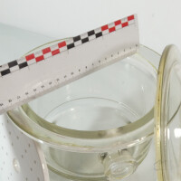 gebrauchter Exsikkator 15 cm, inkl. Hahn, Porzellanplatte, Deckel