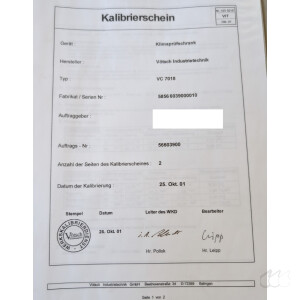 gebrauchter Klimaschrank Vötsch VC7018 190 Liter