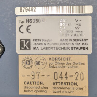 gebrauchter Laborschüttler IKA HS250 basic mit Klemmstangen