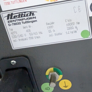 gebrauchte Kühlzentrifuge Hettich Rotixa 120 RS mit Rotor 4294