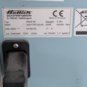 gebrauchte Kühlzentrifuge Hettich Rotixa 50 S mit Rotor 4296