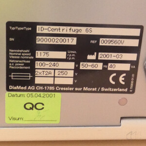 gebrauchte Zentrifuge DiaMed ID-Zentrifuge 6S