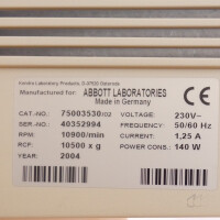 gebrauchte Zentrifuge Abbott 10900 U/min für 1,5 - 2mL Mikroreaktionsröhrchen