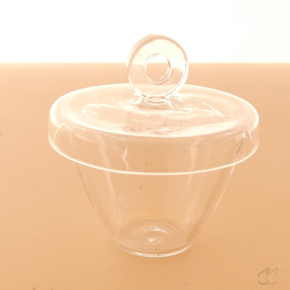 neuwertiger Quarztiegel 20 mL mit Deckel