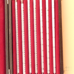 gebrauchter Thermometersatz aus Apotheke, eichfähig, Anschützthermometer 0...360°C (12.28)