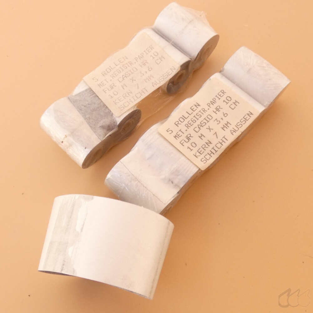 10 Rollen Metallregistrierpapier f&uuml;r Casio HR 10...