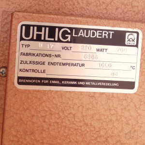 gebrauchter Tiegelofen Uhlig U17 bis 1000°C mit Thermometer