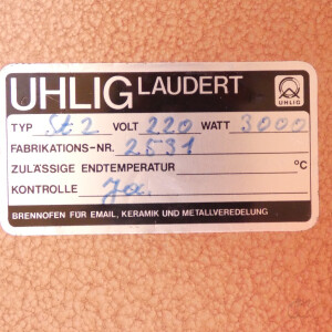 gebrauchter Tiegelofen Uhlig U17 bis 1000°C mit Thermometer
