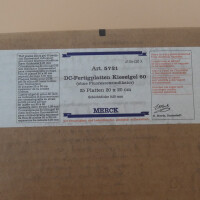 25 DC-Platten Merck 5721 DC-Fertigplatten 20x20 cm Kieselgel 60 ohne Fluoreszenzindikator