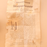 gebrauchtes Gährungssaccharometer um 1900, ovp