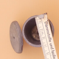Bleitiegel mit Deckel aus Apotheke ca. 38 x 34 mm