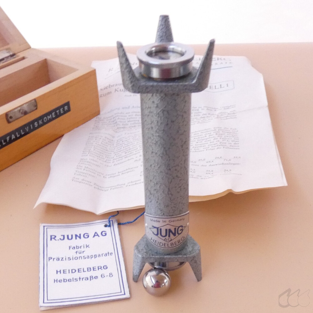 neuwertiges Kugelfall-Viskosimeter n.Dr.Tausz Herst. Jung AG