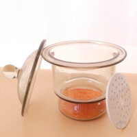 gebrauchter Exsikkator 15 cm, inkl. Hahn, Porzellanplatte, Deckel