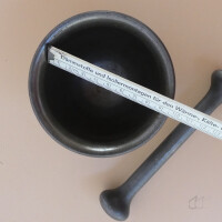 gebrauchter Stahlmörser mit Pistill 90 cm
