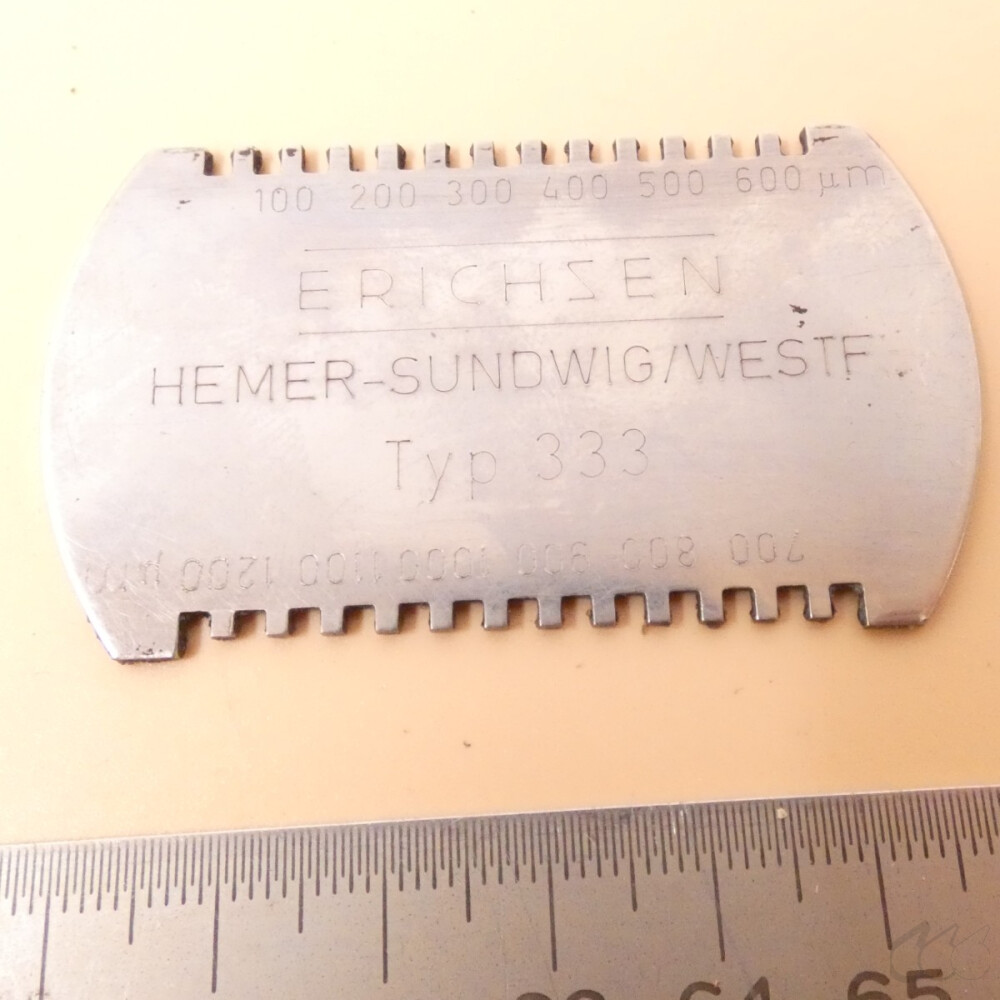 gebrauchter Nassfilm-Dickenmesser (Messkamm) Erichsen...