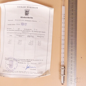 gebrauchtes, eichfähiges Tropfpunkt-Thermometer n. Ubbelohde 110°C 1°C-Teilung