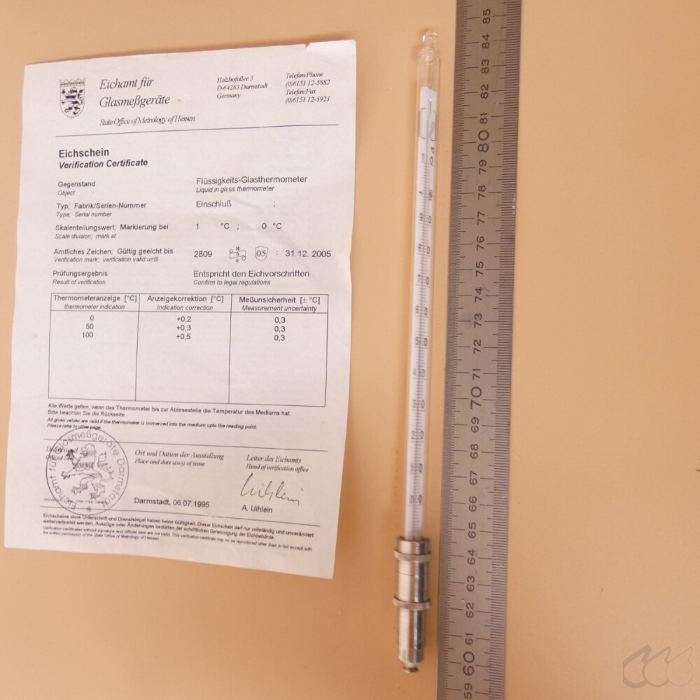 gebrauchtes, eichf&auml;higes Tropfpunktthermometer...