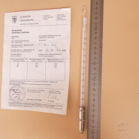 gebrauchtes, eichfähiges Tropfpunktthermometer n. Ubbelohde 110°C 1°C-Teilung
