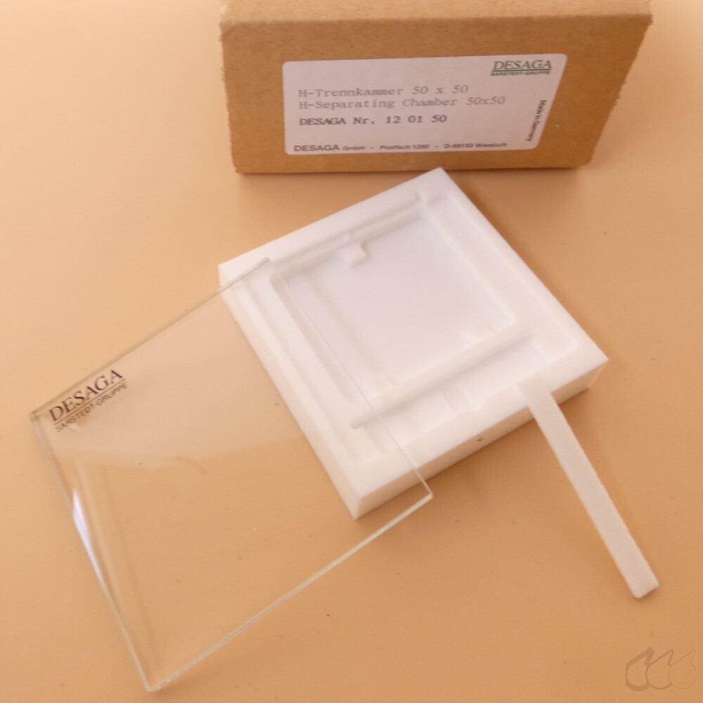 neuwertige desaga 120150 DC-Kammer 5x5 cm H-Trennkammer