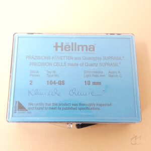 2x gebrauchte Quarzglas-Küvette 10 mm Hellma 104.002-QS
