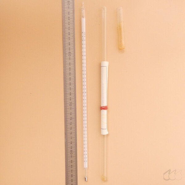 gebrauchtes, eichfähiges Thermometer 0...360°C, 1°C-Teilung