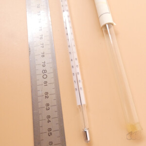 gebrauchtes, eichfähiges Thermometer 0...360°C, 1°C-Teilung