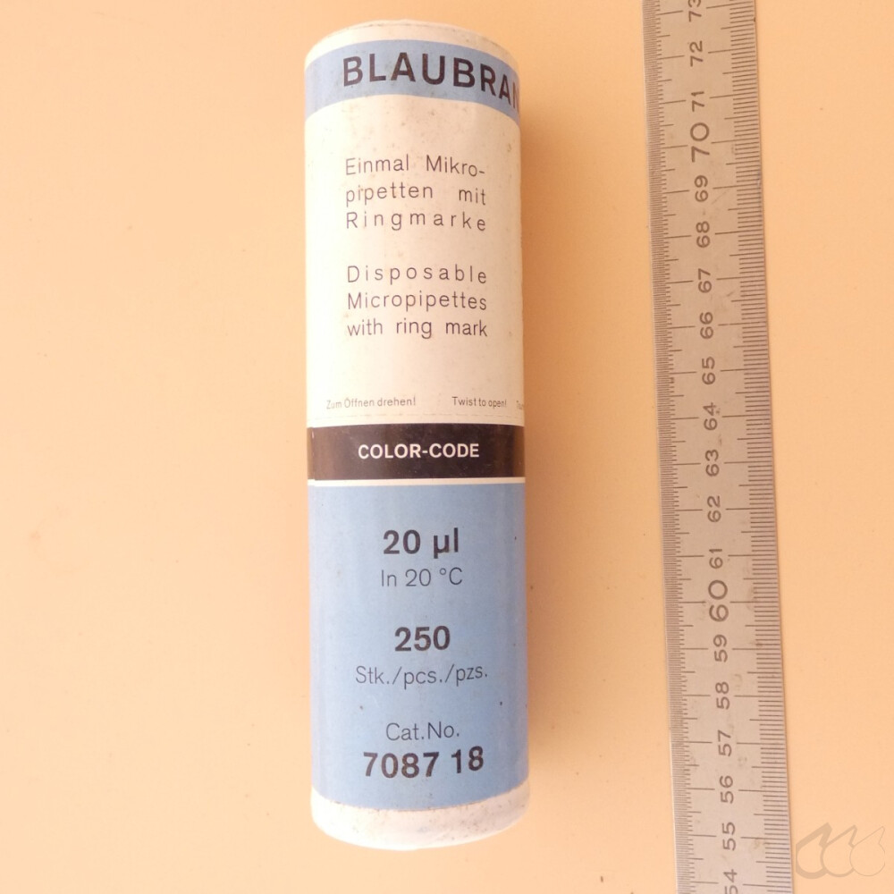 250 Stk. BRAND BLAUBRAND Einmal-Mikropipetten mit...