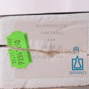 neuwertiger Flaschenaufsatzdispenser Brand Dispensette 10-50 ml