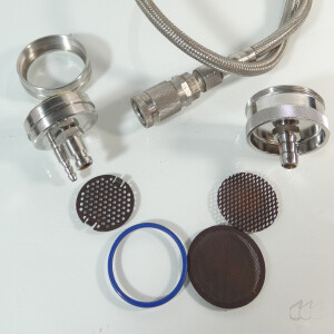 gebrauchter 47 mm In-Line-Druckfilter Sartorius SM 16254 Edelstahl