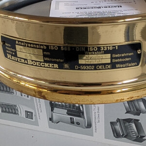 gut erhaltenes Analysensieb Haver & Boecker 63 µm D=200mm
