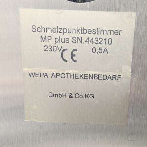 gebrauchtes Schmelzpunkt-Messgerät wepa apotec MP plus