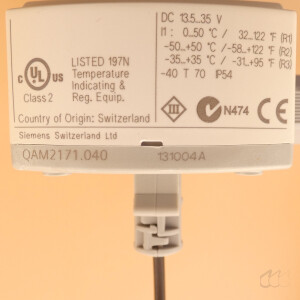 gebrauchter Temperaturfühler Siemens Symaro QAM2171.040 aus BDK UVF 10.23 S / HR