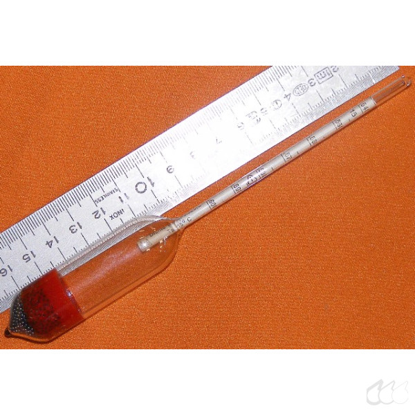 Aräometer 1,540 g/cm³ bis 1,600g/cm³, Teilung 0,001 g/cm³, Bezug 15°C