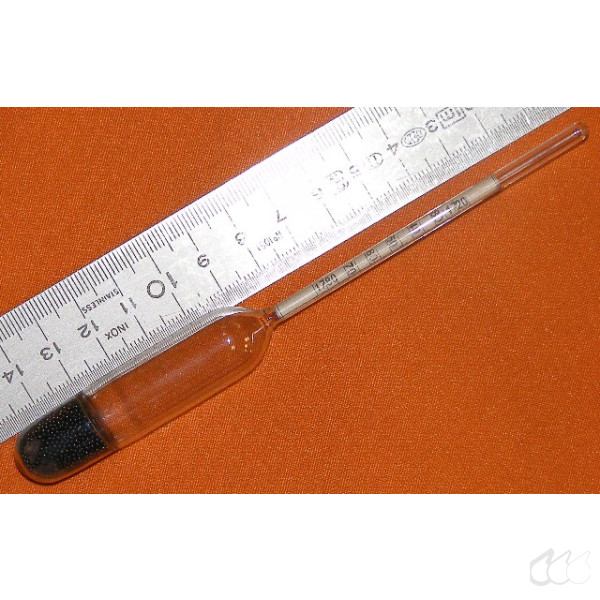 Aräometer 1,720 g/cm³ bis 1,780g/cm³, Teilung 0,001 g/cm³, Bezug 15°C