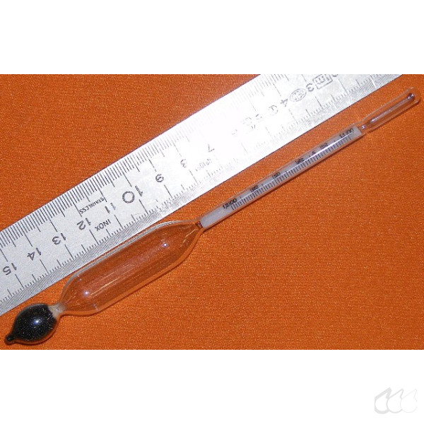 Aräometer 1,100 g/cm³ bis 1,200 g/cm³, Teilung 0,002 g/cm³, Bezug 15°C