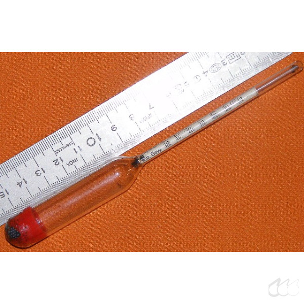 Aräometer 1,120 g/cm³ bis 1,180 g/cm³, Teilung 0,001 g/cm³, Bezug 15°C