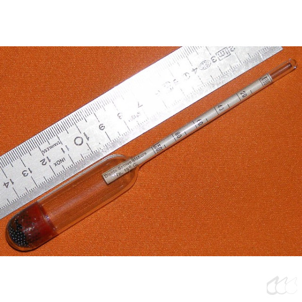 Aräometer 1,400 g/cm³ bis 1,500 g/cm³, Teilung 0,002 g/cm³, Bezug 15°C