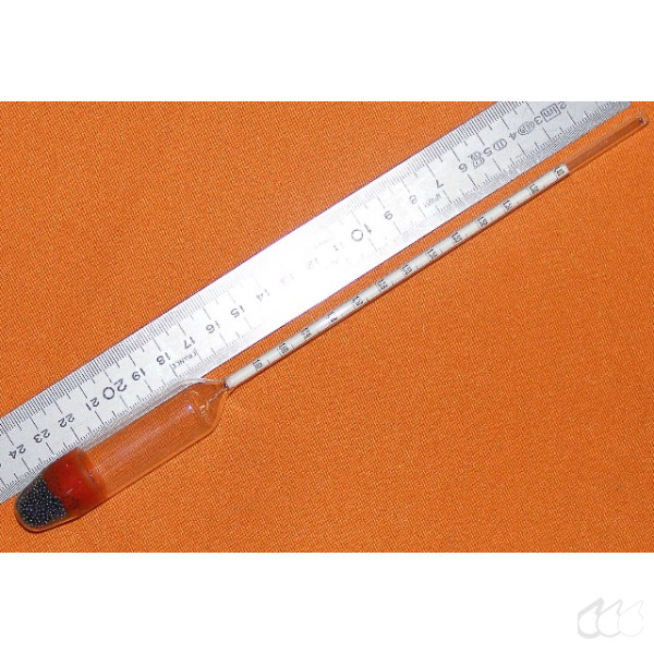 Aräometer 1,490 g/cm³ bis 1,610 g/cm³, Teilung 0,001 g/cm³, Bezug 20°C