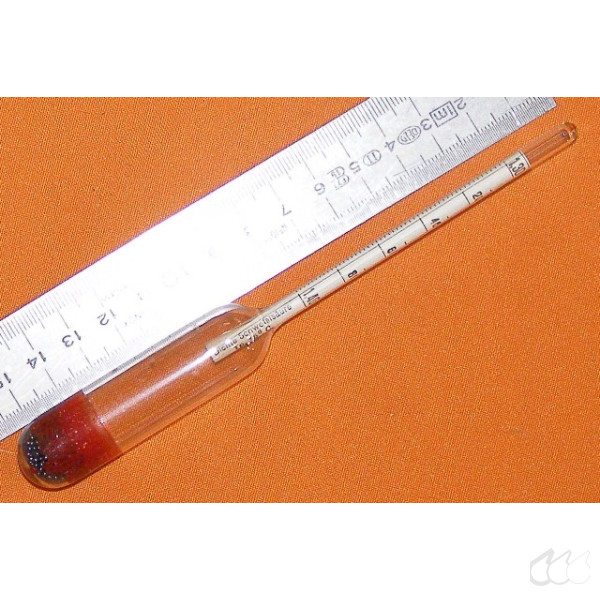 Aräometer 1,300 g/cm³ bis 1,400 g/cm³, Teilung 0,002 g/cm³, Bezug 15°C