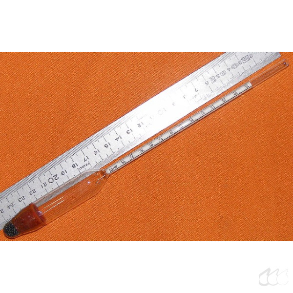 Aräometer 1,090 g/cm³ bis 1,210 g/cm³, Teilung 0,001 g/cm³, Bezug 20°C