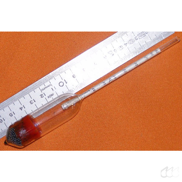 Aräometer 1,600 g/cm³ bis 1,660 g/cm³, Teilung 0,001 g/cm³, Bezug 15°C