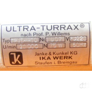 IKA Ultra-Turrax TP18-10 Homogenisierer