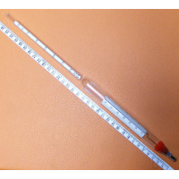 Aräometer 0,600 - 0,660 g/cm³ Tlg.0,001g/cm³, Bzg.20°C, Thermometer