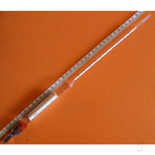 Aräometer 1,400 - 1,500 g/cm³ Tlg.0,001g/cm³, Bzg.20°C, Thermometer