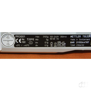 gebrauchte Waage Mettler-Toledo PR3001 3100g / 0,1g eichfähig